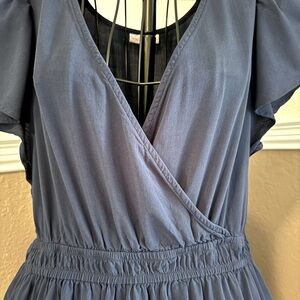 Knox Rose Navy Wrap Style dress Large